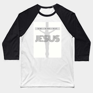 Christ Jesus on the Cross Baseball T-Shirt